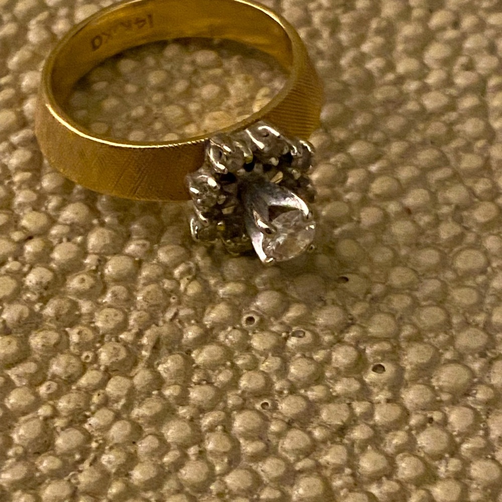 Dimaond ring with gold band
